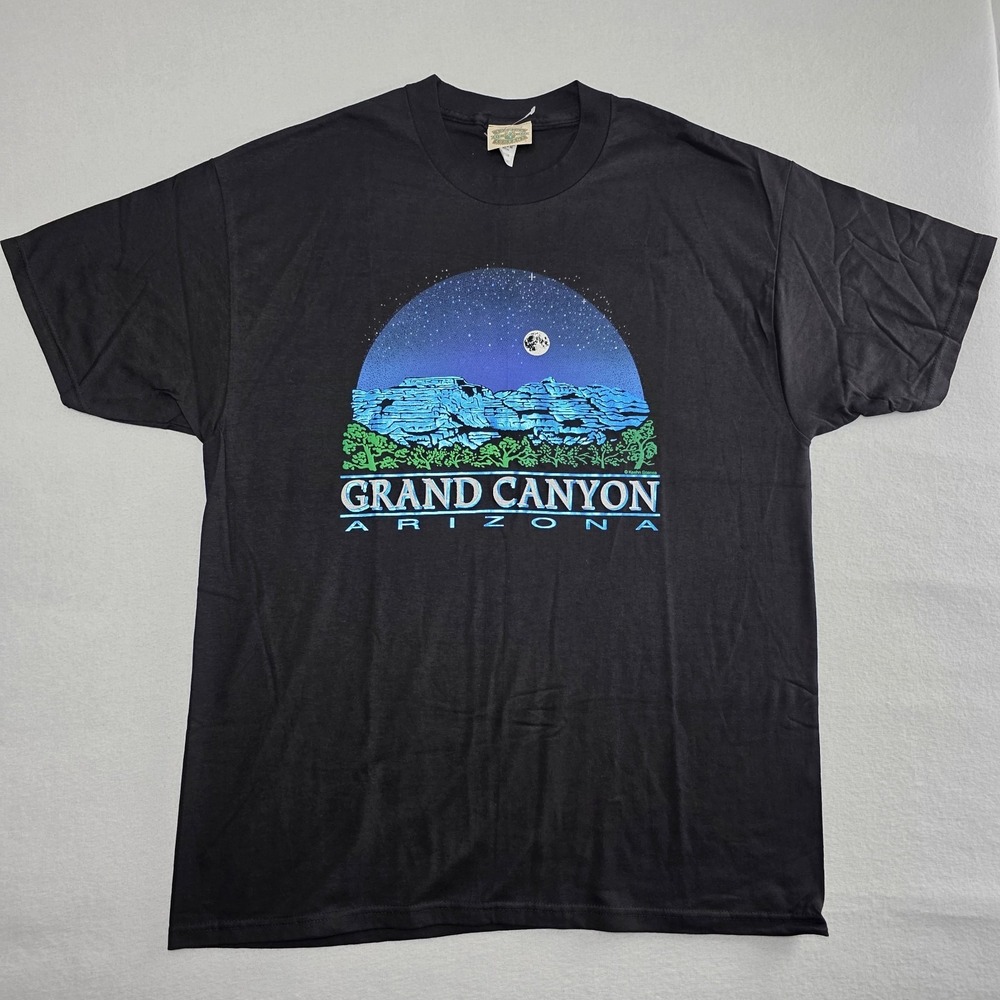 Vintage Fred Harvey Trading Company Label GRAND CANYON Size XL T-Shirt Black